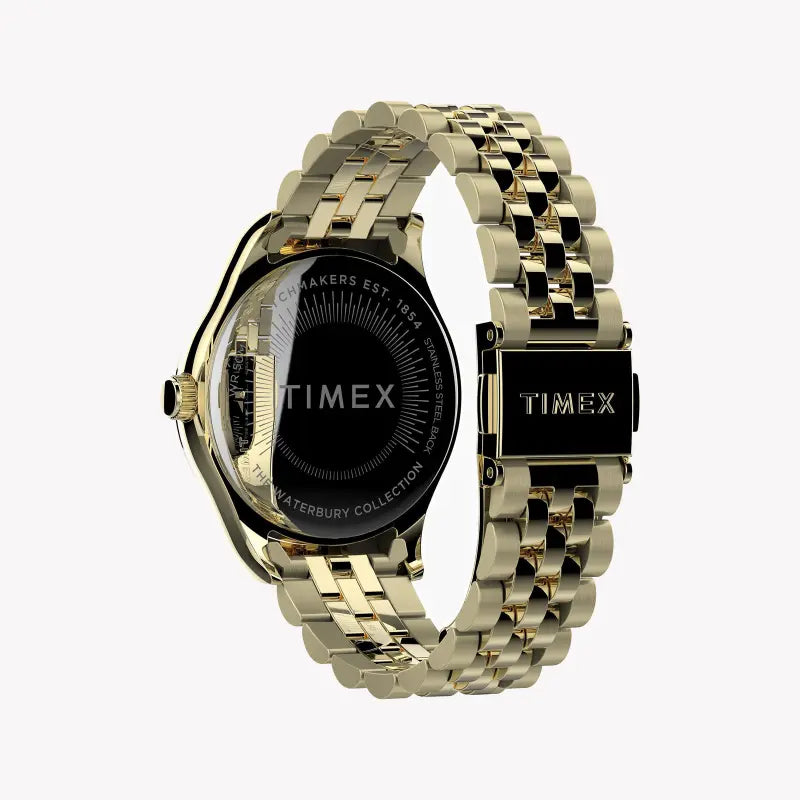 Timex Women's Gold Stainless Steel Watch, Gold Dial | Tw2t86900