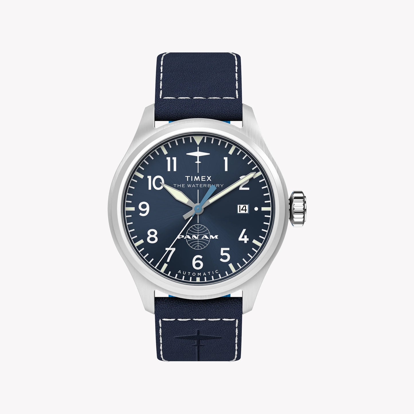 Waterbury ACE Pan Am S/E Automatic Blue Dial Blue Leather Strap Watch | TW2Y38800