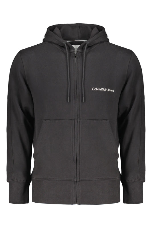 CALVIN KLEIN MEN'S BLACK ZIP SWEATSHIRT
